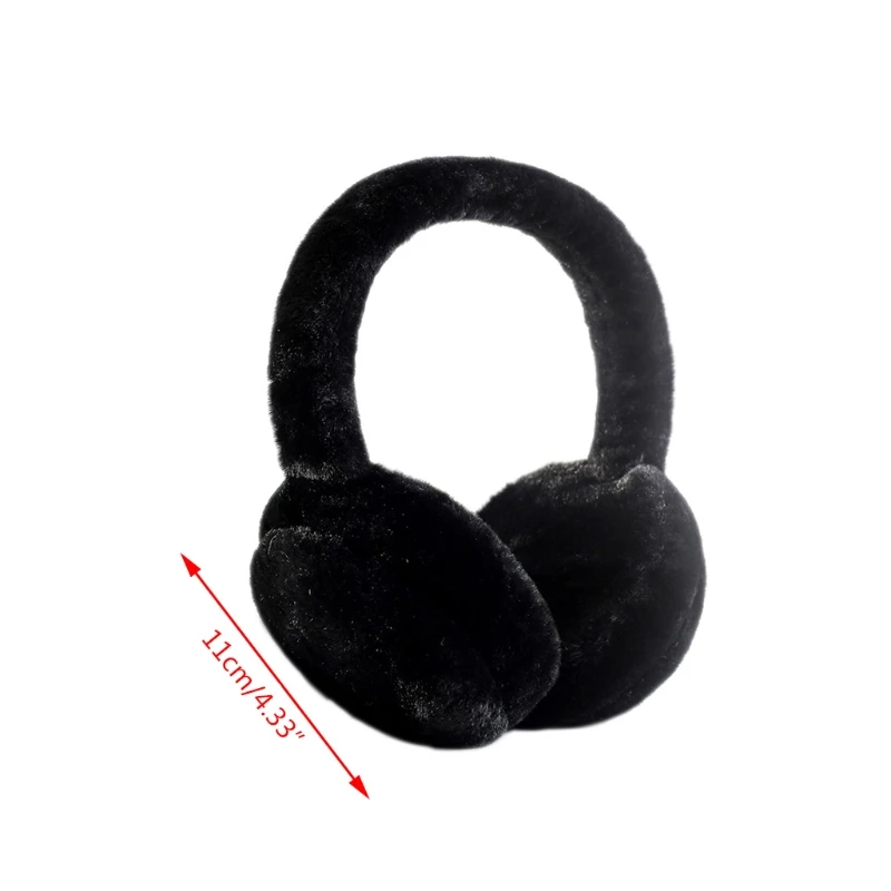 Bando Earmuff Bulu Palsu Hangat Uniseks Hangat Musim Dingin Penghangat Telinga Dapat Dilipat Warna Polos Dropship Baru