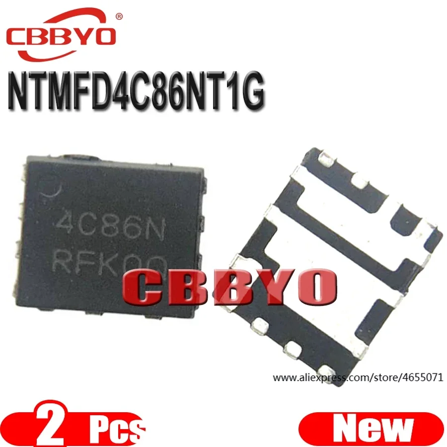 (2piece)100% New NTMFD4C86NT1G NTMFD4C86N 4C86N QFN-8 Chipset