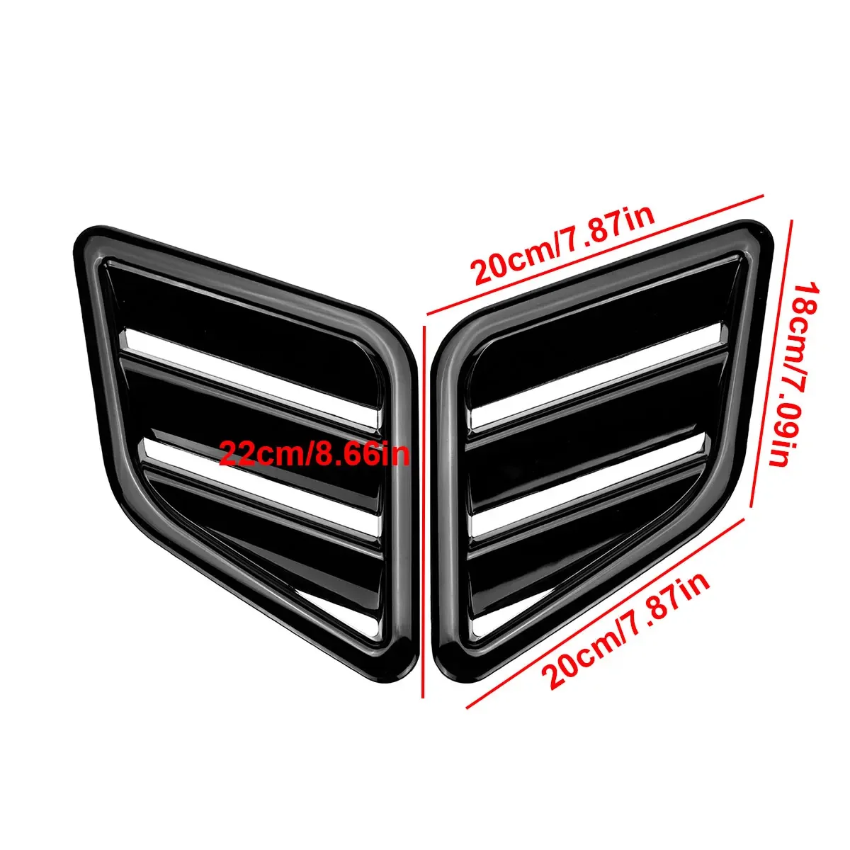 Max Style ABS Plastic Bonnet Vents Universal For Ford For Vauxhall FOR Focus RS For Corsa Fiesta Font Bumper Hood Vent Sticker