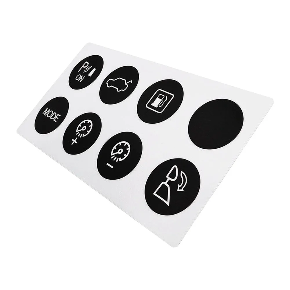 Parking Sticker Cruise Button Decal Black Overlay High-grade Vinyl Self-adhesive Precision Cut Reduced Light Penetration