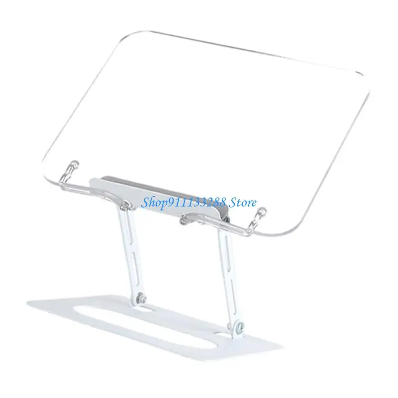 G88D Multifunctional Acrylic Foldable Book Stand for Books Recipes and Laptop Holder