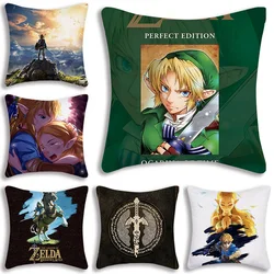 Z-Zeldas Pillow Covers Cartoon Sofa Decorative Home Double-sided Printing Short Plush Cute Cushion Cover