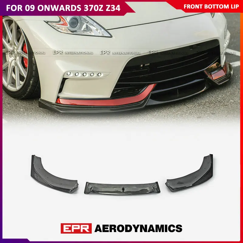 

For Nissan 09 Onwards 370Z Z34 EPA Type Front Bumper Lip For NIS Front Bumper 15+ Carbon Flber / Fiberglass Unpainted Body Kit