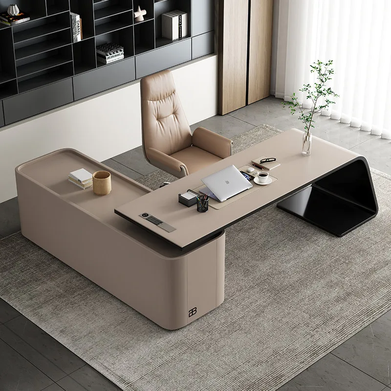 Luxury Modern Computer Desks Wooden Storage Mesa Escritorio Work Station Table Classic Unique Designer Office Desk Nordic Style