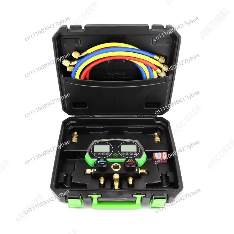 2-Valve Digital Manifold Gauges ST-B268D Refrigeration HVAC Set Tool R22 R32 R600 R410A R134A Sensing Accuracy:±0.5%