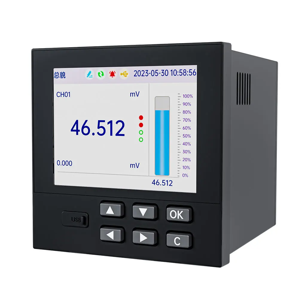 Trend Graph And Alarm Function Paperless Recorder RS485 16 Channel Data Logger