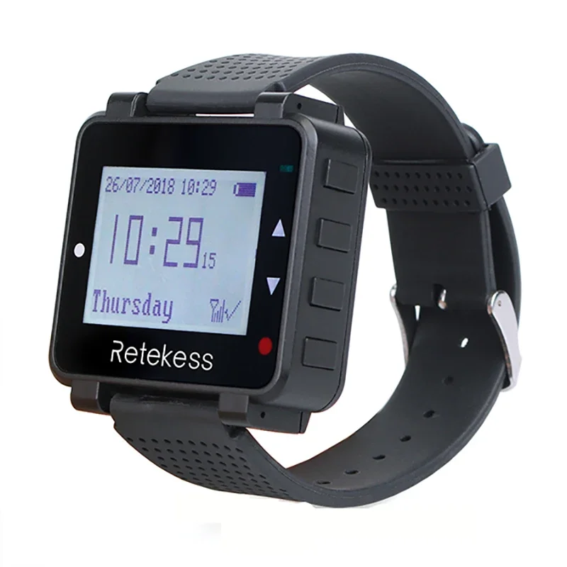 Wireless Waiter Calling System Restaurant Watch Receiver Pager Long Distance For Hookah Cafe Bar Hotel Club Clinic