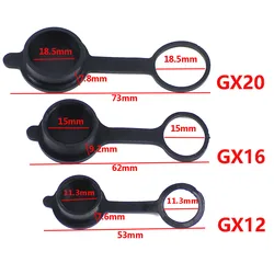 GX12 GX16 GX20 Aviation Circular Plug Socket Waterproof Dust Cap Welding Cable Connectors Rubber Protective Cover