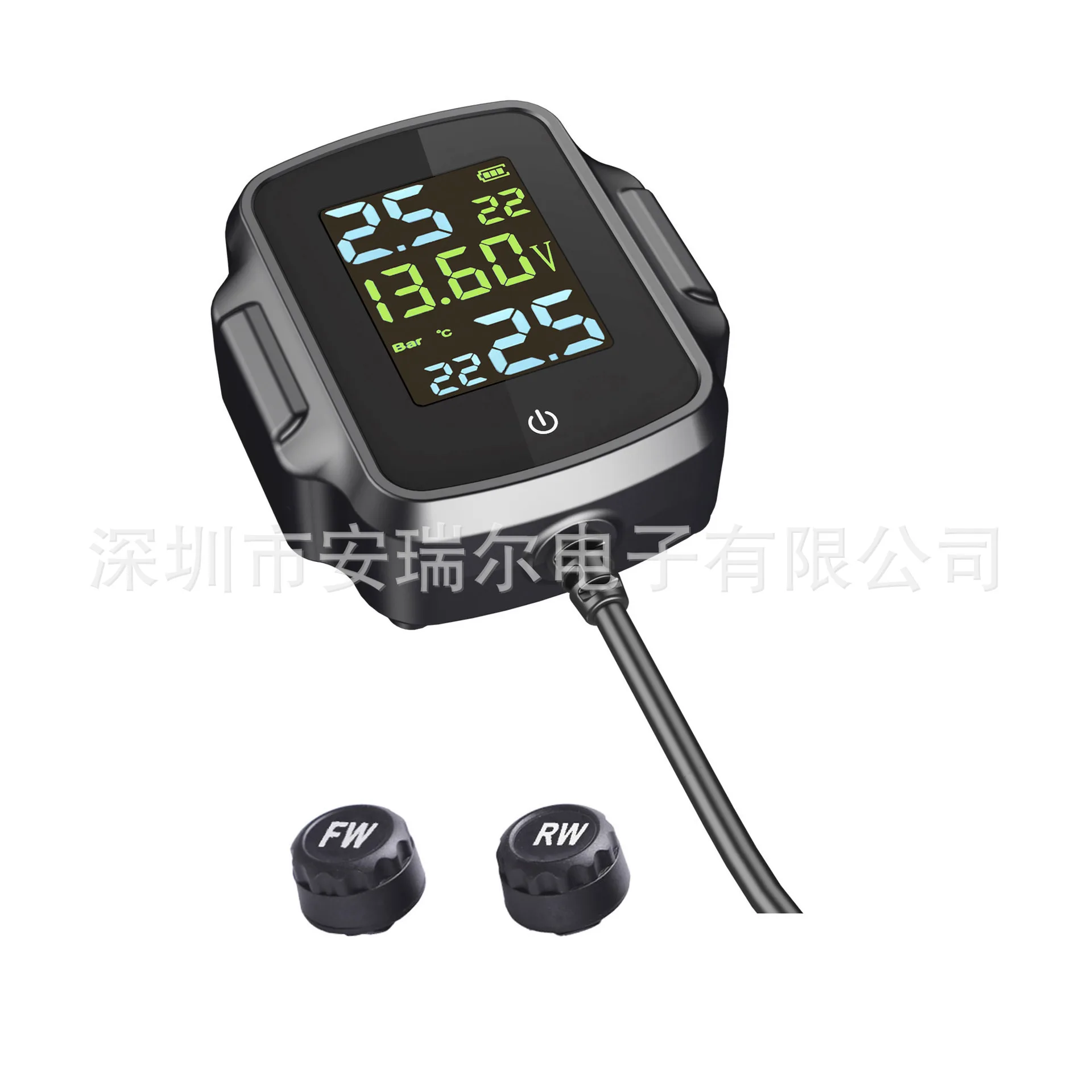 

Motorcycle Tire Pressure Monitor Wireless Tire Pressure Monitor TPMS Tire Pressure Monitor with Qc3.0 Output Tire Pressure