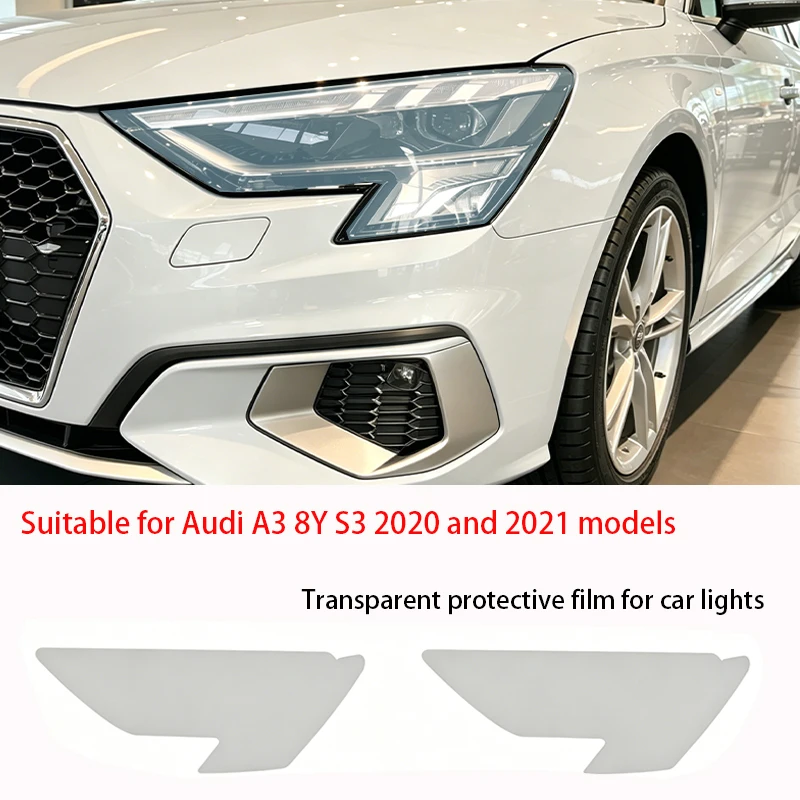 

Для Audi A3 8Y S3 2020-2021: Защитная пленка из ТПУ для фар, прозрачная/дымчато-черная, антицарапийная, аксессуары для ремонта