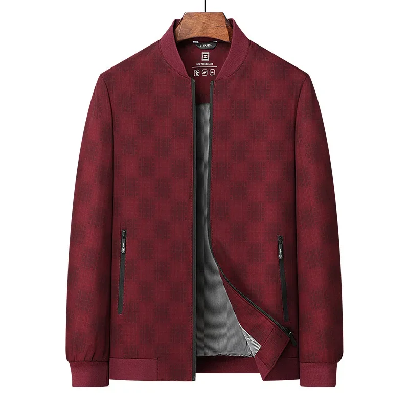 جاكيت للرجال بياقة بيسبول ، معطف فضفاض ، توب متعدد الاستخدامات ، نمط غامق ، عمل غير رسمي ، جديد ، الربيع والخريف ،