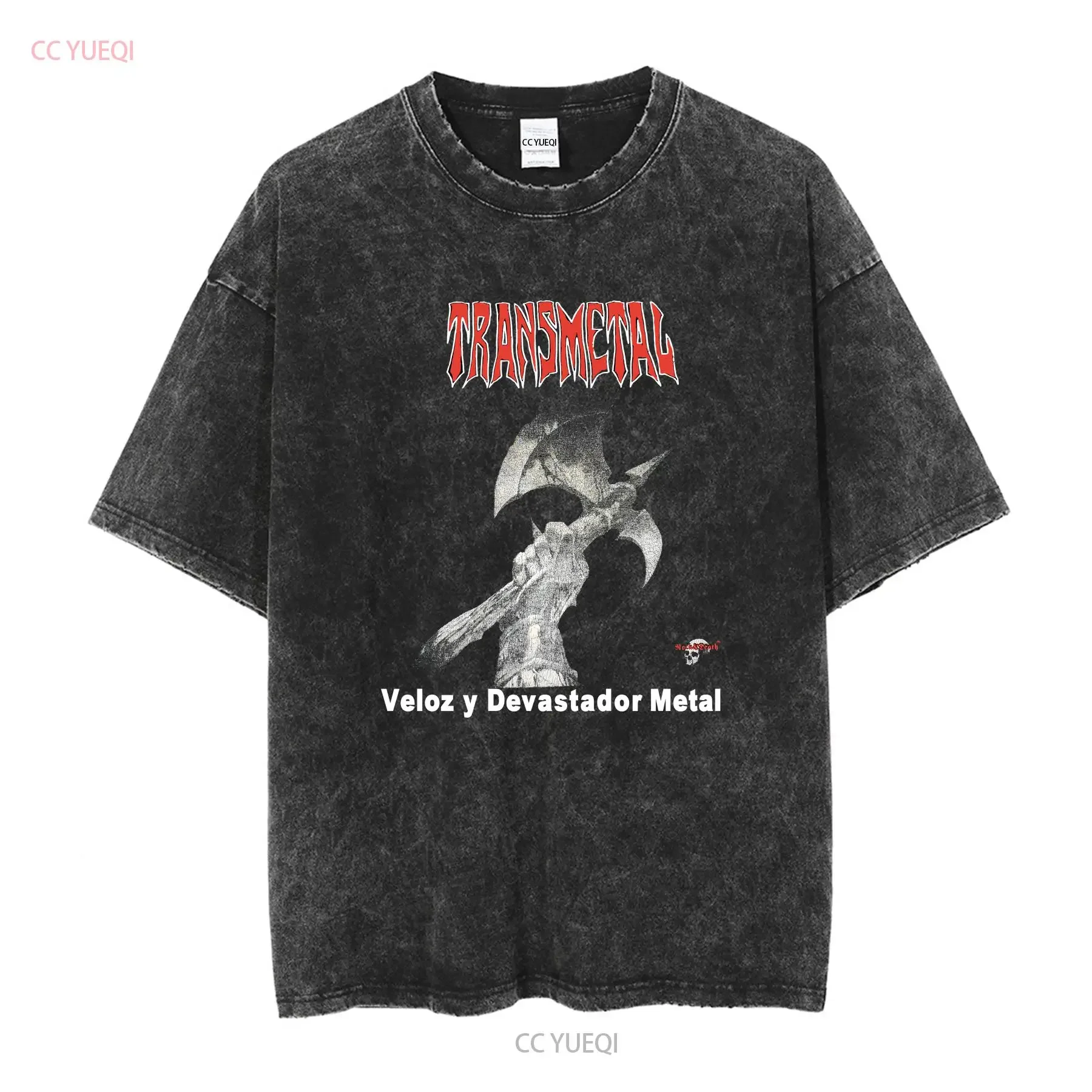 Vintage y2k Transmetal Rock Death T shirt Mexican Metal XL vintage Washed Breathable designer clothes Versatile Casual