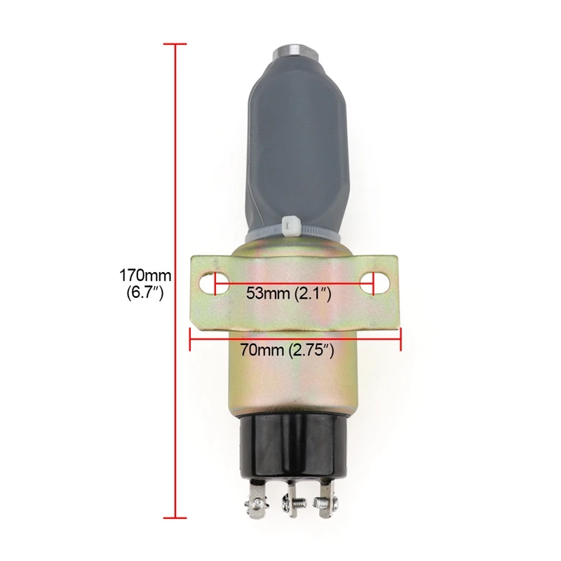 3864274 1751-24E Stop Shut Off Solenoid SA-3766T 24V for Cummins,New