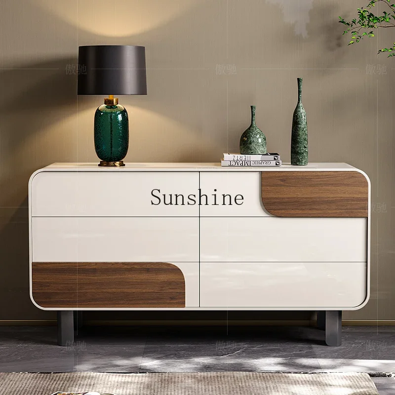 

Premium walnut paint TV storage drawer storage porch chest