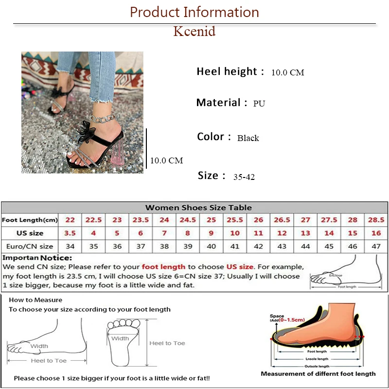 Модные прозрачные сандалии Kcenid на квадратном каблуке с узкими ремешками и кристаллами, женские туфли на высоком каблуке