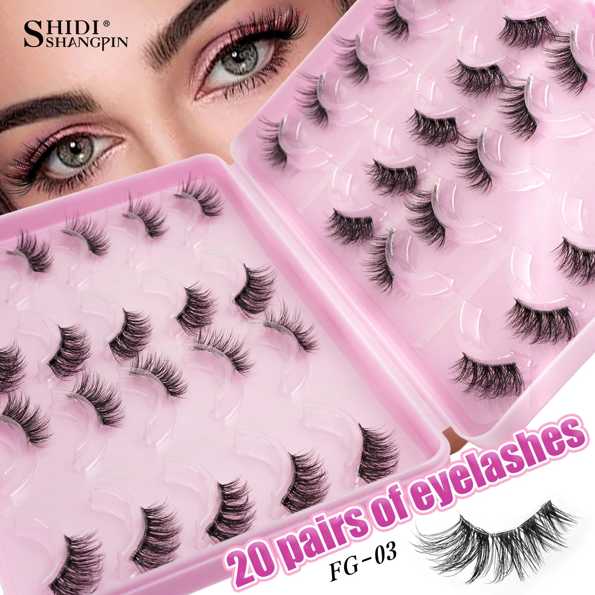 YSDO Nieuwe Halve Wimpers 20 Paar Zachte Natuurlijke Valse Wimpers Piekerige korte Stijl Lash Volume Pluizige 3D Nertsen Wimpers Cilios Make-up