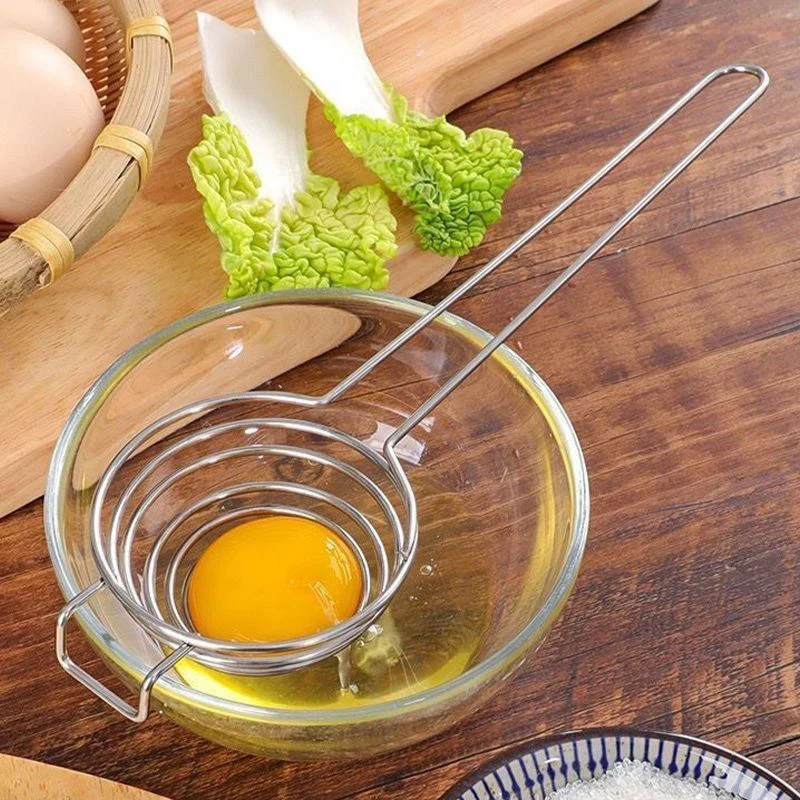 1Pcs Stainless Steel Egg Yolk Separator - Effortless Egg White And Yolk Divider With Filter Function For Separated Eggs
