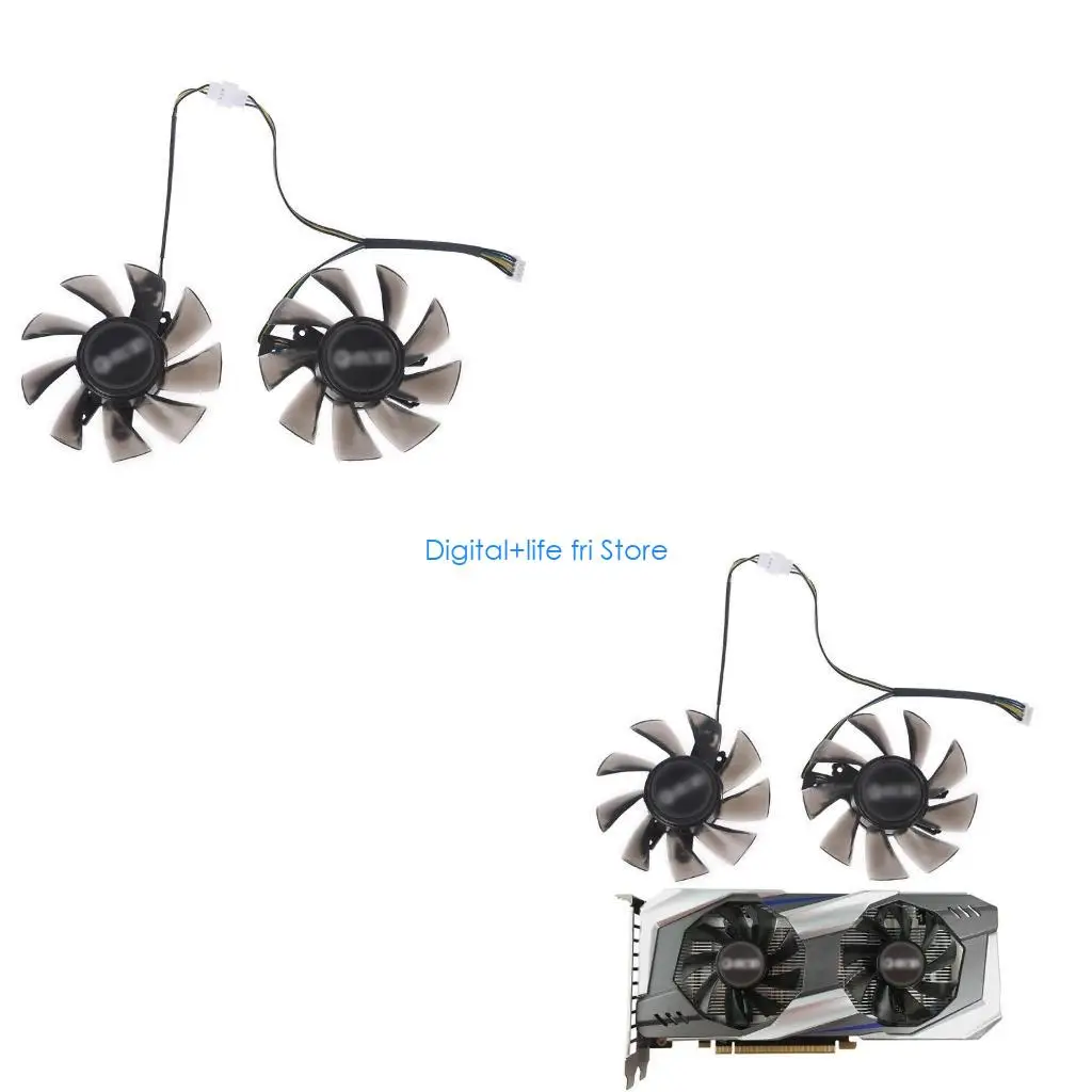 E06D T129215BU 4Pin 12V 0.50A Cooler Fan Graphics Card Cooling VGA Fan for GALAX