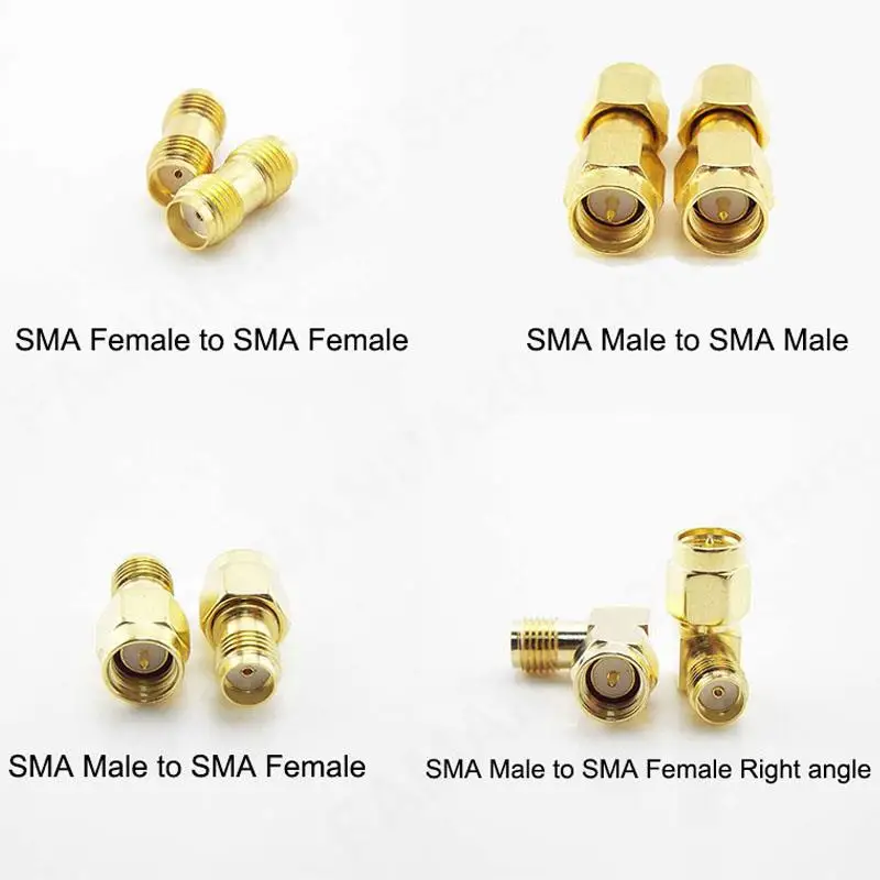Female Right Angle Connectors SMA Male Female to SMA Female Adapter Jack Plug Gold Plated Straight Coaxial RF Cable M20