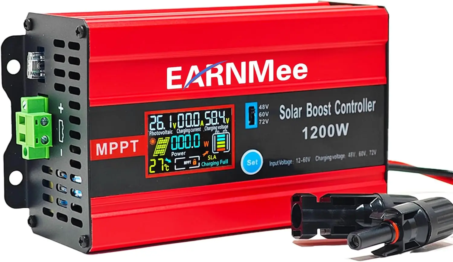 Premium 30A Boost MPPT Solar Charge Controller, 48V/60V/72V compatible for multiple batteries