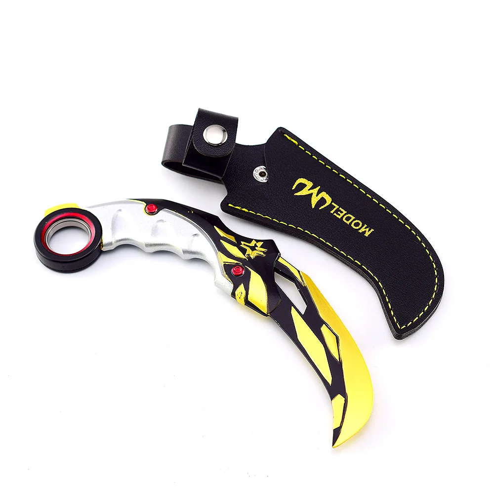 Couteau Karambit de championnats Valorant de 17cm, modèle en alliage de samouraï rotatif, arme de réaver mêlée, couteaux d'entraînement Katana, jouets pour garçons