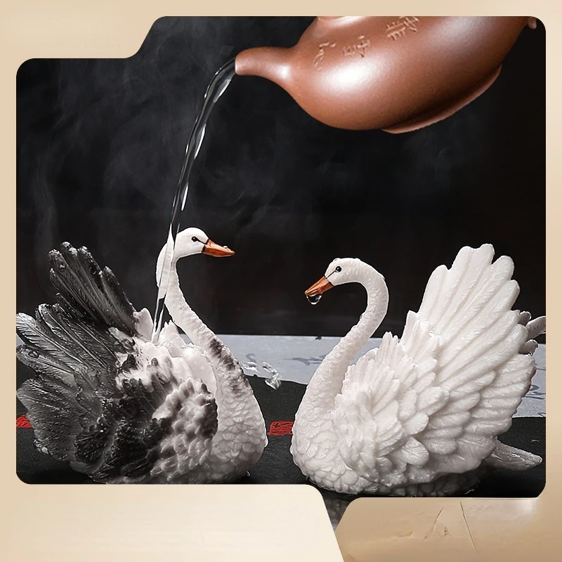 Tea Pet Color Changing Swan Golden Toad PiXiu Tea Plate Pet Accessories Tea Table Tea Ceremony Tea Set Decoration Gung Fu Tea