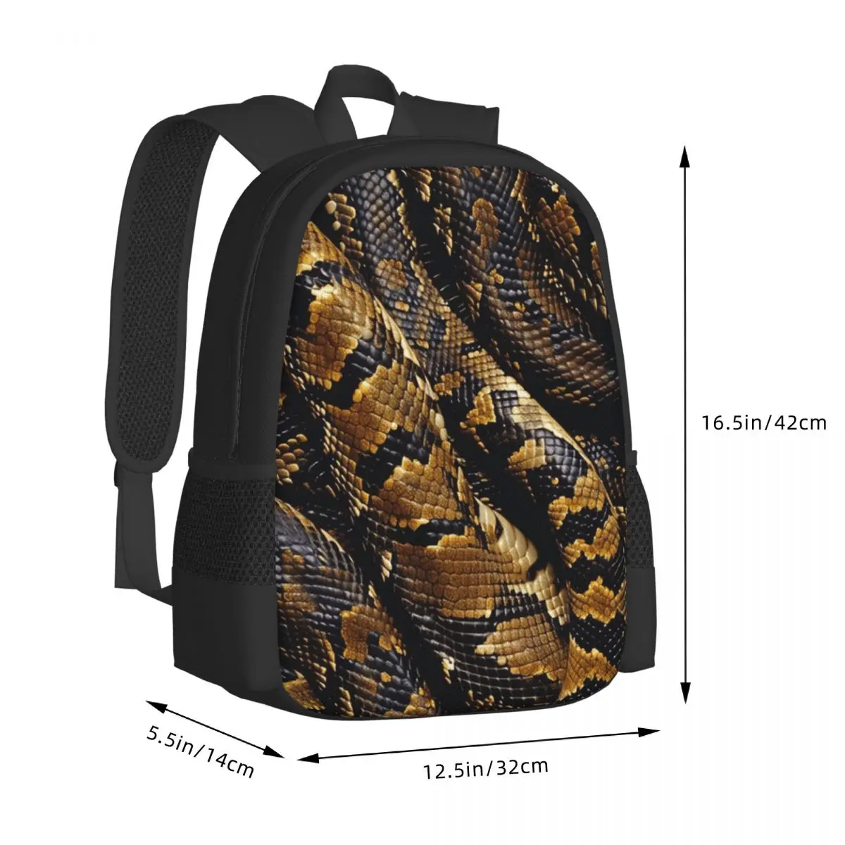 Snakes On A Train Student Backpack School Bag Hiking Travel Daypack for Boys Girls Fashion Bookbag Shoulder Bags