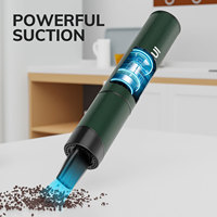 Portable Mini Vacuum Cleaner, Cordless Handheld Vacuum with 2 Hepa Filter, Daily Light Cleaning and Car Cleaning, Green