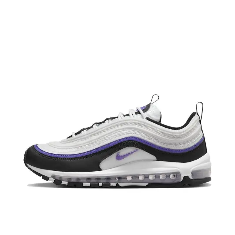 Nike Air Max 97 Men's and Women's Green Gary Purple Air Cushion Cushioned Comfortable Breathable Anti-slip Wear Shoes