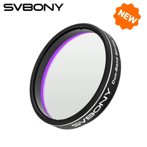 Imagen 1 del producto Svbony SV220 Filtro de telescopio SII y OIII 7nm Filtro de nebulosa de doble banda de 1,25 ""/2"" para astrofotografía Entros en luz pollada