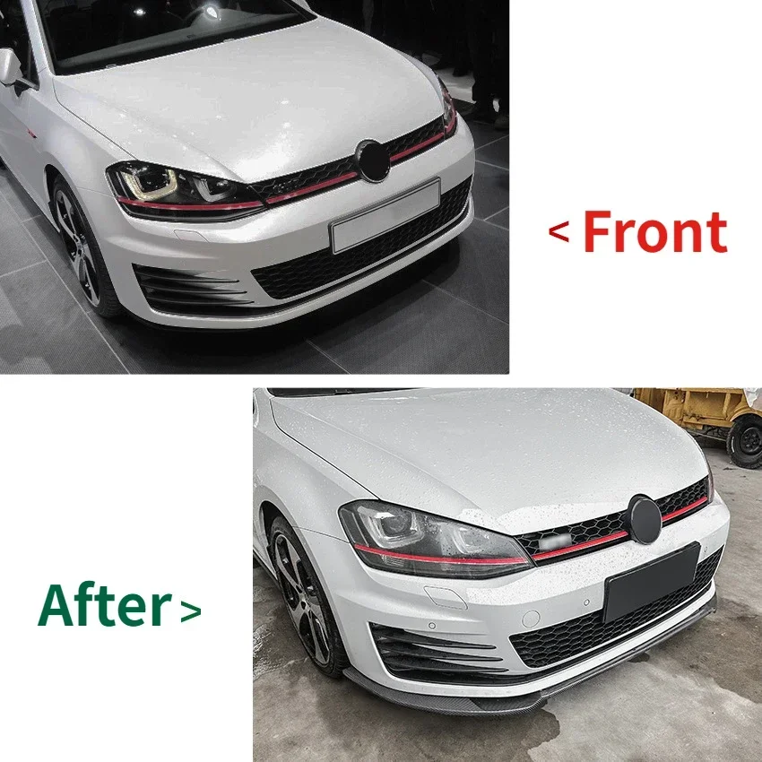 لفولكس واجن جولف 7 MK7.5 GTI R Rline 2012-2019 ماكستون ستايل سيارة الجبهة حافة مصد السيارة المفسد الفاصل حامي غطاء الجسم أطقم