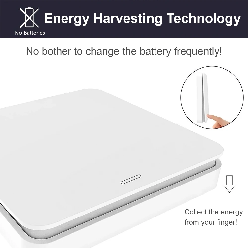 Módulo de relé de interruptor sem fio LoraTap RF433Mhz 16A com interruptor de energia cinética para luzes, bombas, ventiladores e outros dispositivos de baixa potência