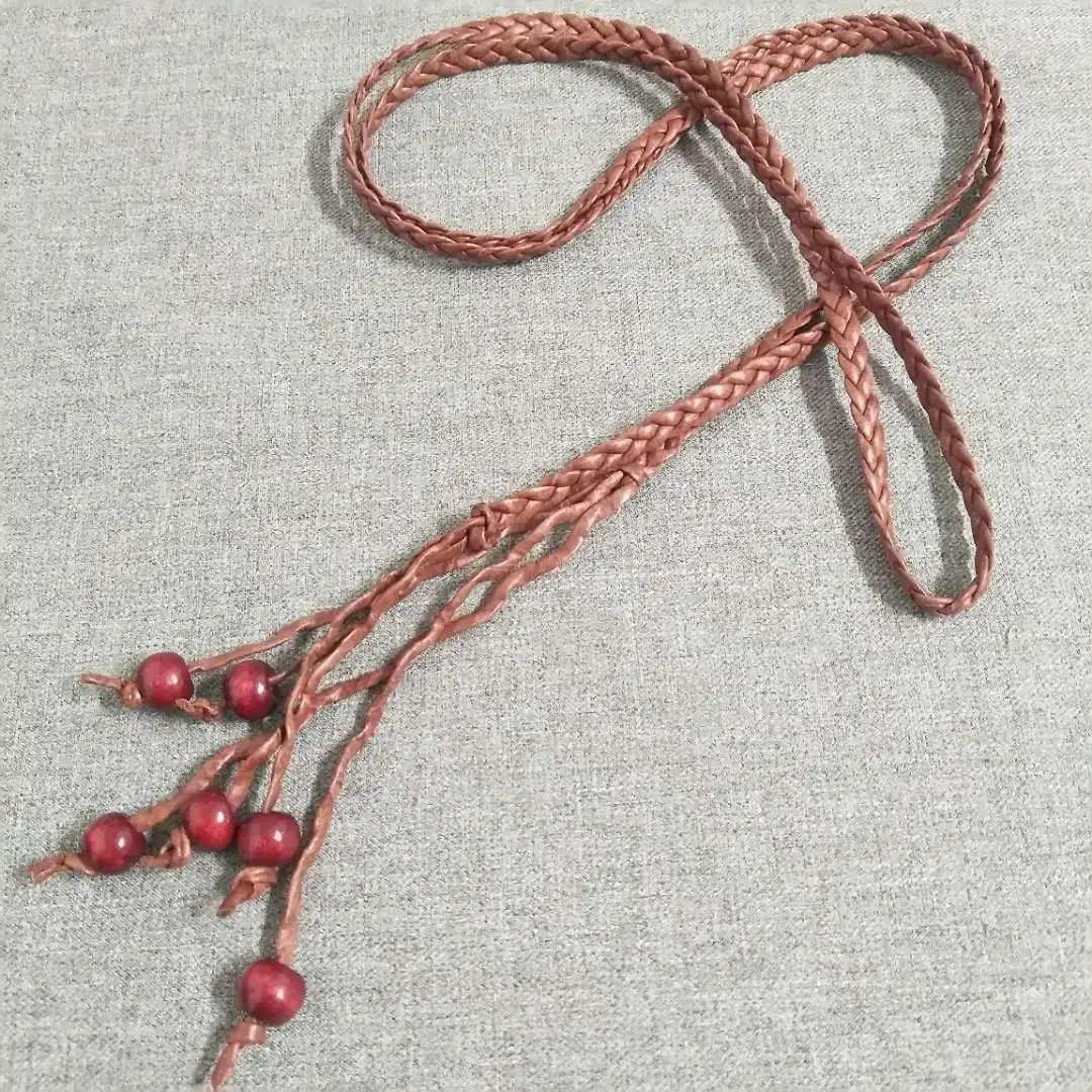 Mode Geweven Taille Koord Vrouwen Decoratieve Kleine Riem Vrouwen Jurk Veelzijdige Riem Eenvoudige Knoop Taille Keten Rok Riem