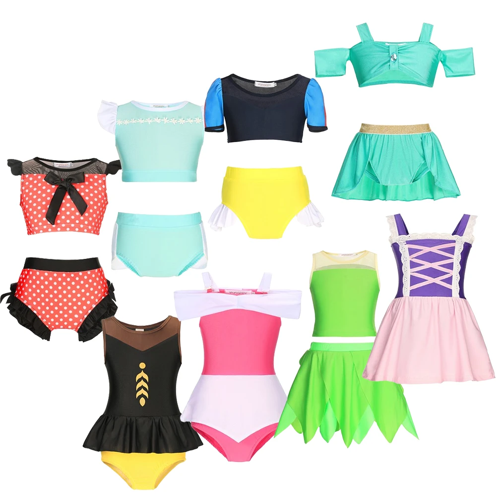 

Купальник для девочек 3-10 лет, летняя одежда для плавания, модное Гавайское бикини с оборками, летняя пляжная одежда для детей, купальники для девочек 2024