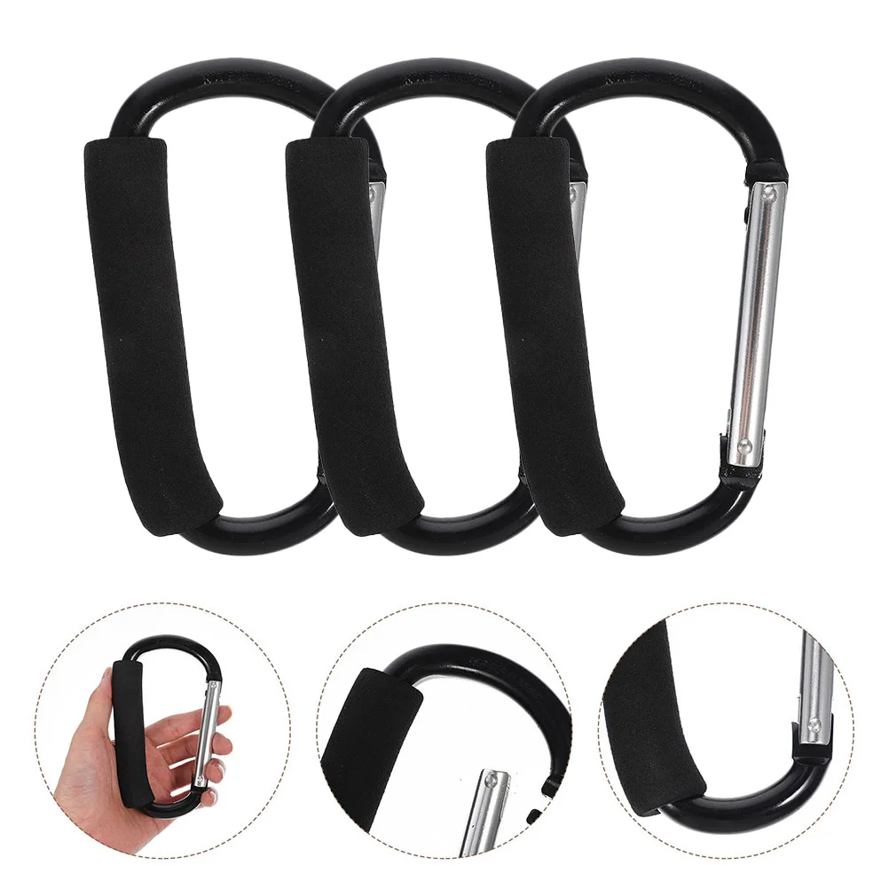 

Stroller Hook Handle Hooks Carabiner Pram Shopping Heavy Duty Hanger Cart Hanging
