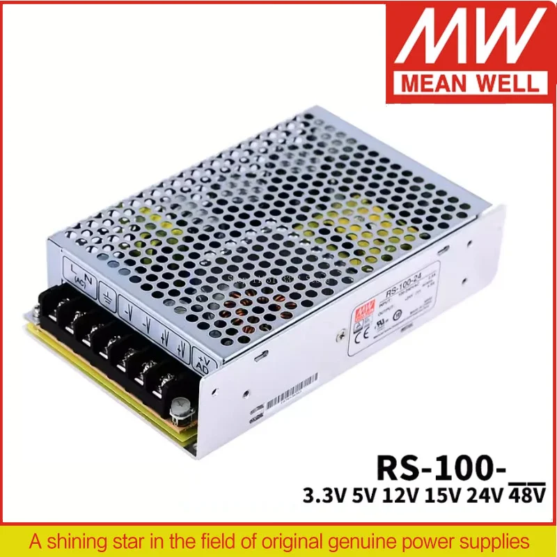 

Блок питания meanwell RS-100 RS-100-3.3 3,3 В 20 А RS-100-5 5 В 16 А RS-100-12 12 В RS-100-15 15 В RS-100-24 24 В RS-100-48