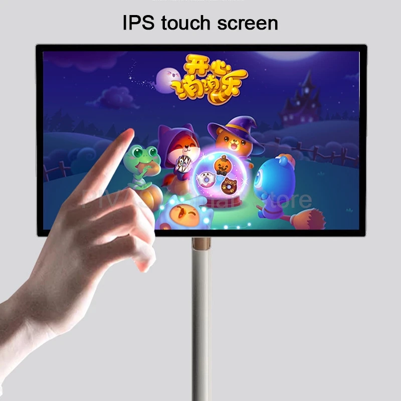 27 32 بوصة تلفزيون ذكي 10 نقاط شاشة تعمل باللمس حامل الهاتف المحمول Android12 للياقة البدنية المنزل حفلة مكتب صب لاسلكي للتدوير