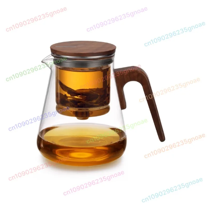

Elegant Heat-Resistant Glass Teapot (500ml) - Insulated Separation Design with Built-In Filter