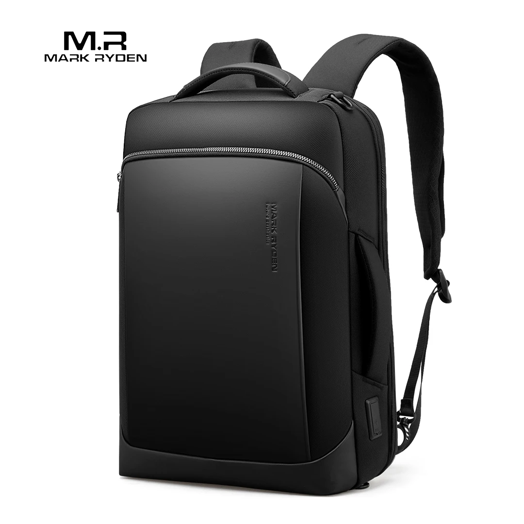 Mark Ryden 15.6 inch waterproof backpack USB charging interface YKK zipper large capacity travel backpack crossbodyable backpack