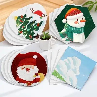 

16Pcs Small Magnetic Canvas Panels for Fridge Painting Craft Boards DIY Decor Refrigerator Art Kit Magnetic Panel for Fridge