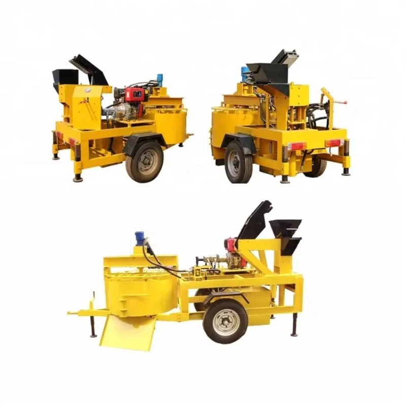 Portable Mobile diesel Engine Interlocking Clay Brick Block Making Machine M7M1