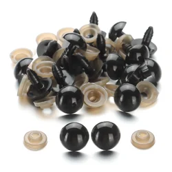 10Pairs Eyeball Doll Accessories Black Plastic Safety Eyes Amigurumi For Toys 10/12/14/16/18/20mm DIY Toy Eyes Animal