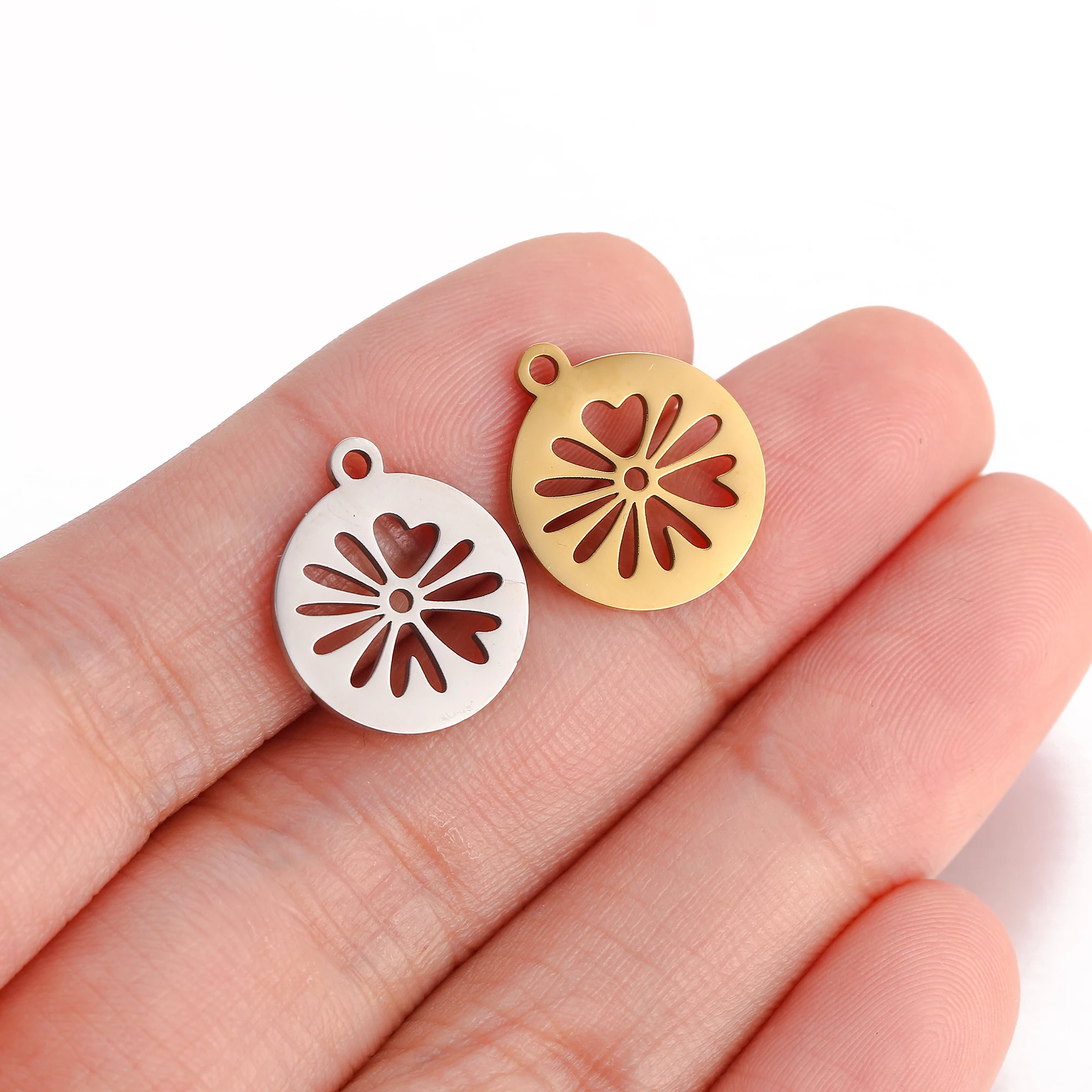 5PCS Nette Sonne Blume Charms Rose Blume Gold Farbe Charme Für Schmuck Machen Liefert DIY Halskette Ohrring Armband Zubehör – Detail 16