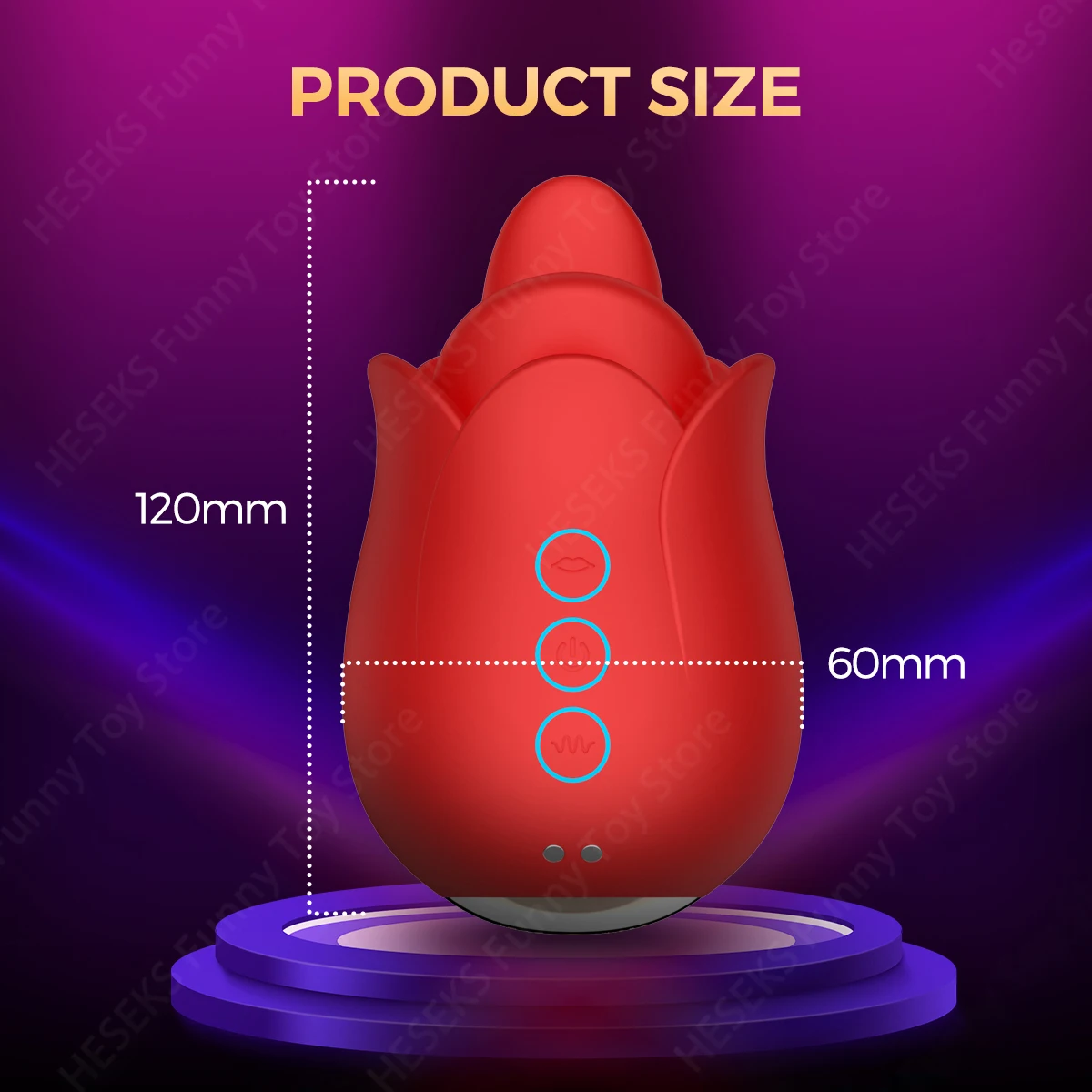 HESEKS Rose Powerful Tongue Licking Vibrator Nipple Stimulator Massager Clit Vibrators G Spot Masturbation Sex Toys for Women