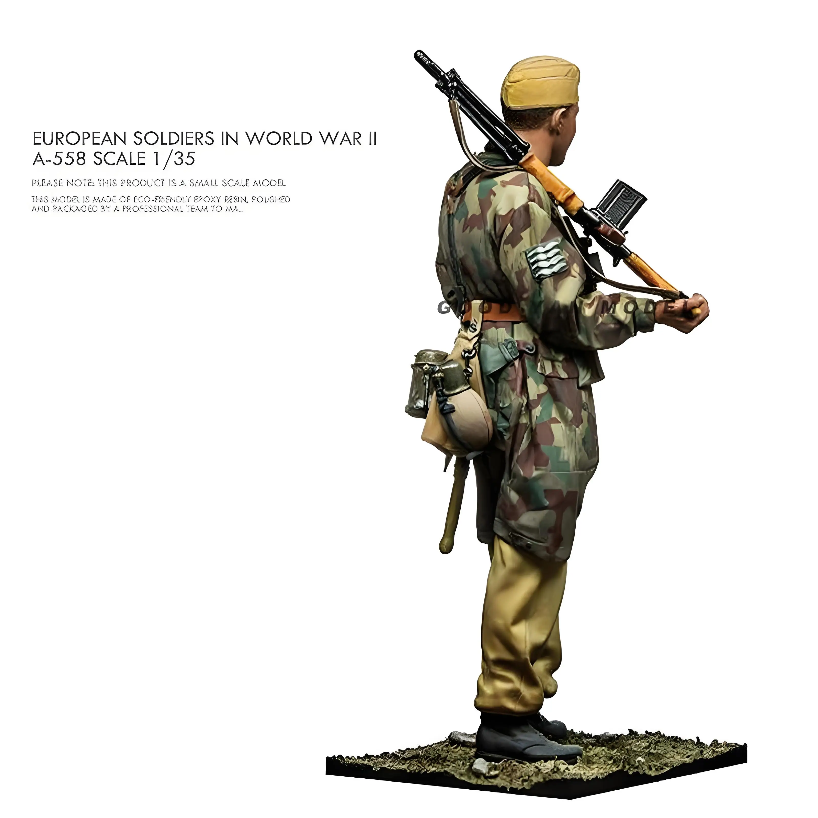 1/35 Resin Model GK European Soldiers in World WAR IIA-558 Scale Resin Figure Model Kit Unassembled and Unpainted