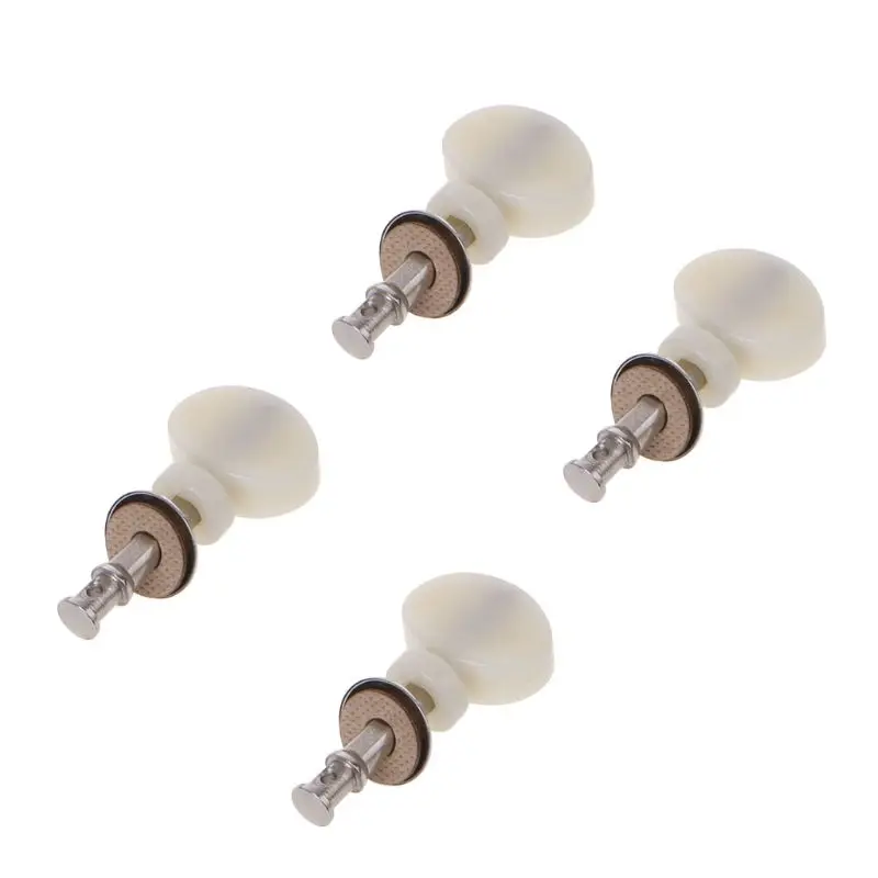 New White 4Pcs Ukulele Strings Tuning Pegs Pin Machines Tuners Friction Ukelele DropShipping