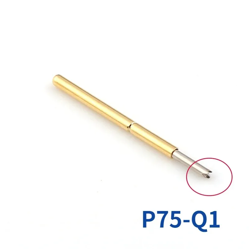 100PCS/bag P75-Q1 Four-tooth Plum Blossom Head Spring Test Probe Diameter 1.02mm PCB Pogo Pin