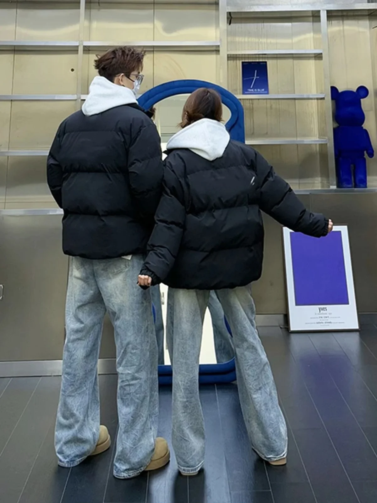 

Мужская зимняя куртка Cleanfit Thiened Warmth Couple Down Jaet в американском ретро-стиле с высококачественным воротником, утепленная, из хлопка