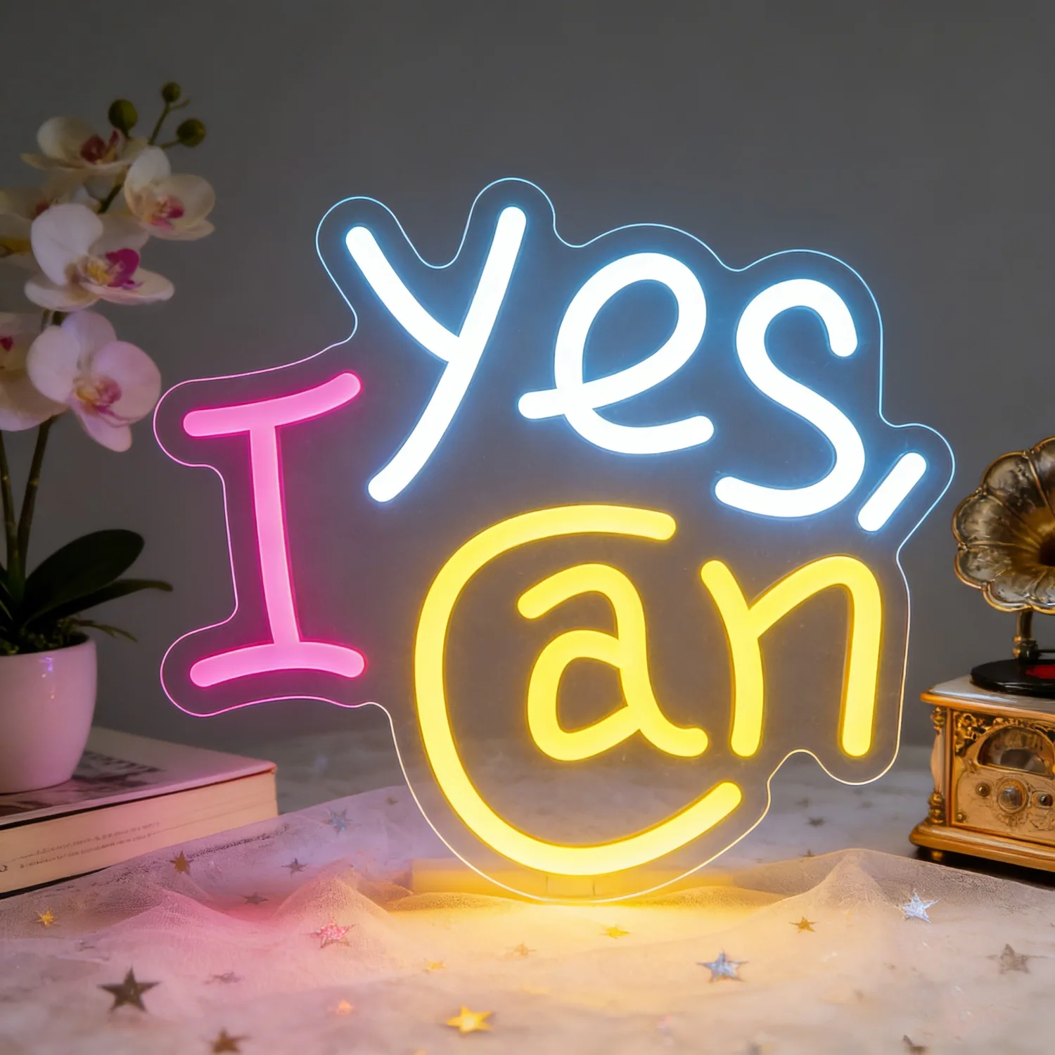 i-yes-can-led-ネオンサイン-モチベーションを高めるウォールアート-寝室-リビングルーム-ホームオフィス-バー-パーティーの装飾-感動的なギフト