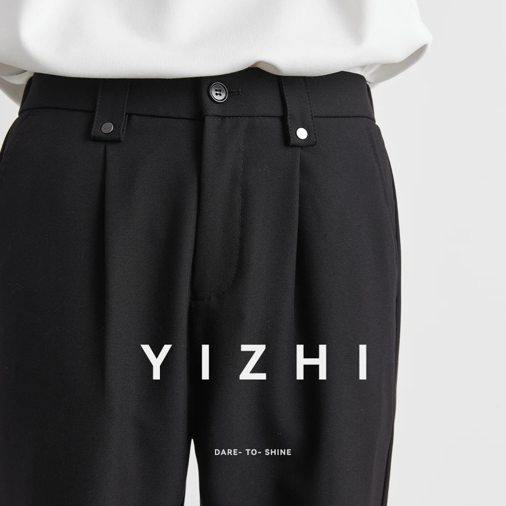 Men's Fashion Tencel Casual Pants 2025 Summer New Vertical Straight Pants Outdoor Sports Loose Wide Leg Pants Mopping Pants Men